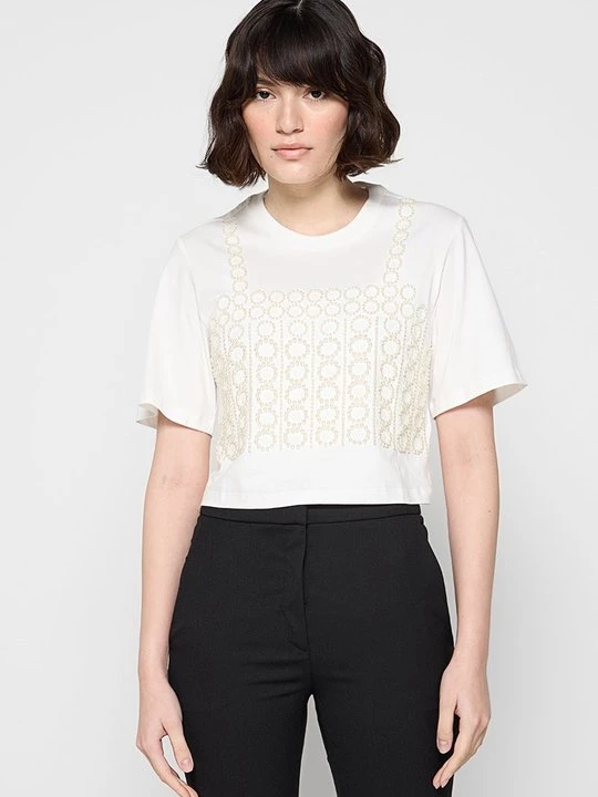 Foto van product T-shirt print Sandro wit