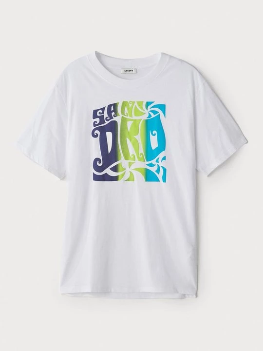 Foto van product T-shirt print Sandro wit