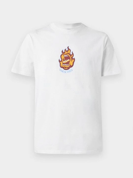 Foto van product T-shirt print Santa Cruz wit