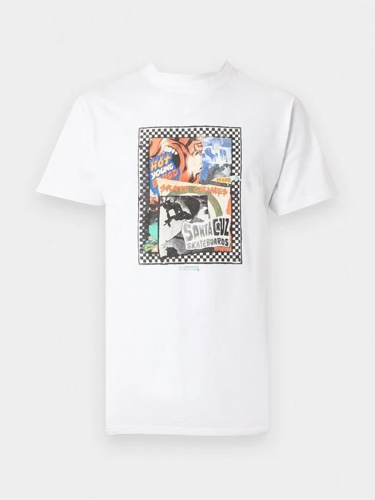 Foto van product T-shirt print Santa Cruz wit