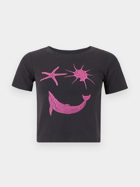 Foto van product T-shirt print Santa Cruz zwart
