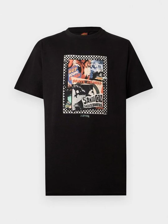 Foto van product T-shirt print Santa Cruz zwart
