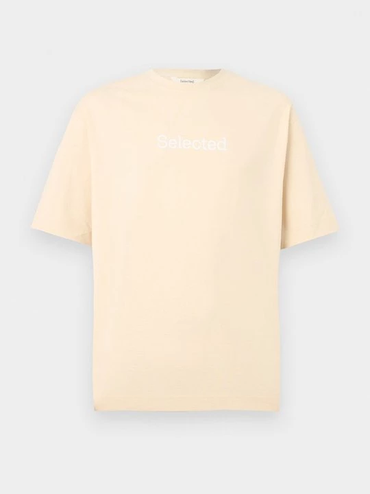 Foto van product T-shirt print Selected beżowy