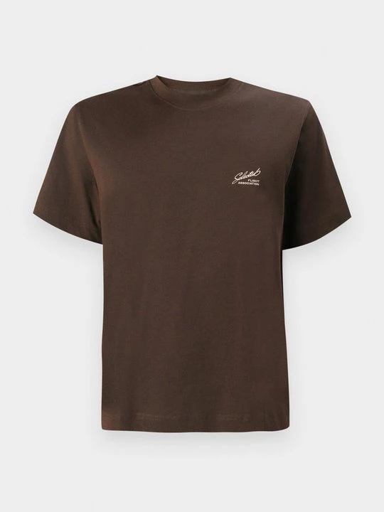 Foto van product T-shirt print Selected bruin