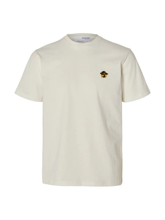 Foto van product T-shirt print Selected crème