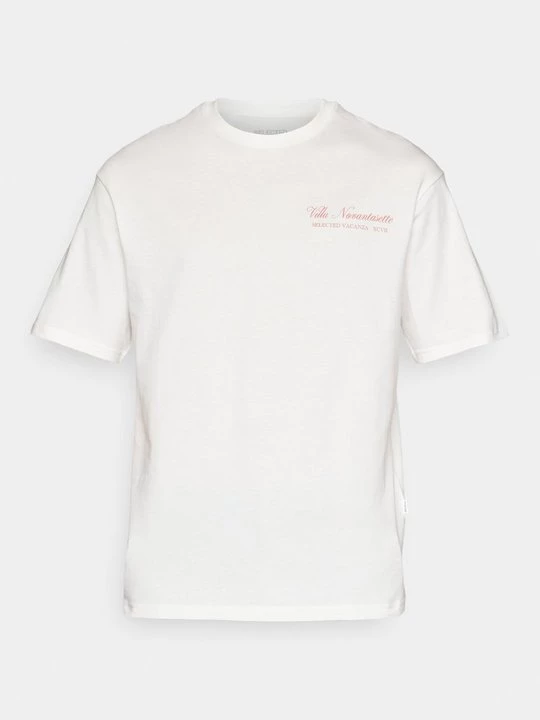 Foto van product T-shirt print Selected crème