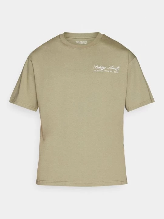 Foto van product T-shirt print Selected donkergrijs