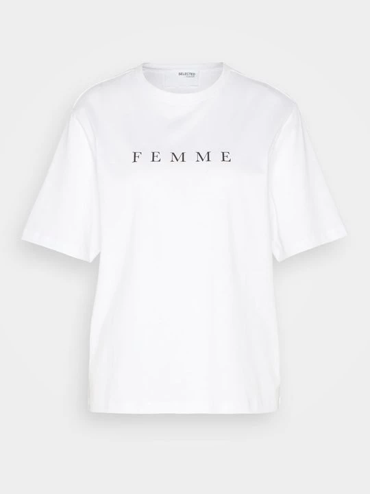 Foto van product T-shirt print Selected wit
