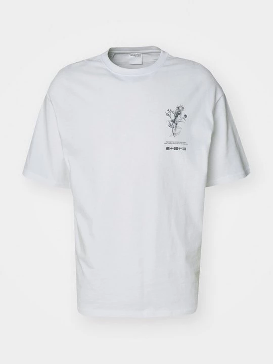Foto van product T-shirt print Selected wit