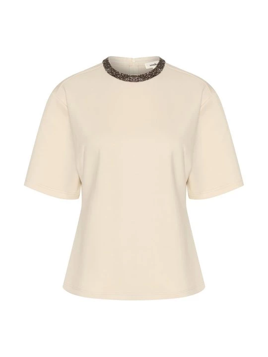 Foto van product T-shirt print Soaked in Luxury crème