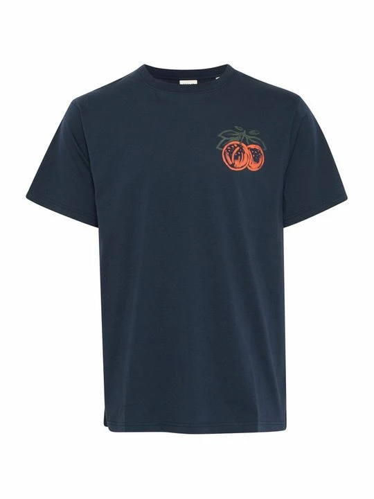 Foto van product T-shirt print !solid donkerblauw