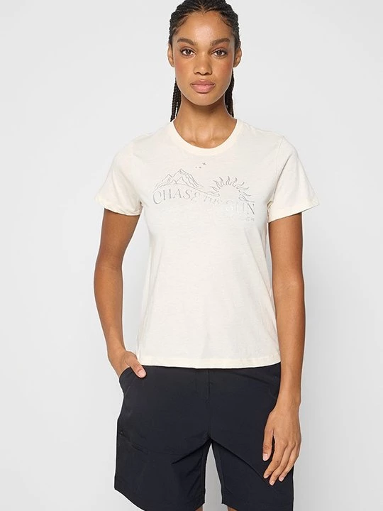 Foto van product T-shirt print Spyder crème
