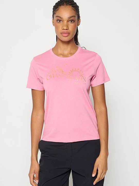 Foto van product T-shirt print Spyder donkerroze
