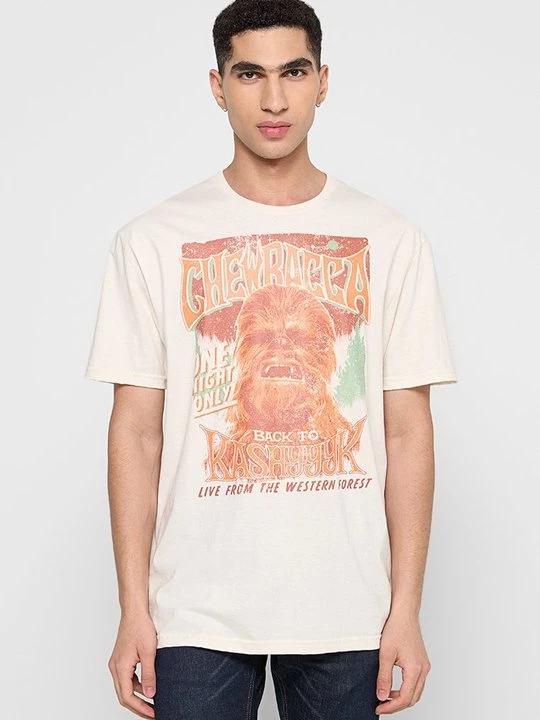 Foto van product T-shirt print Star Wars beżowy