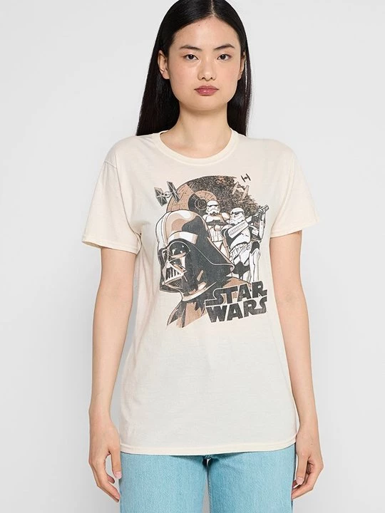 Foto van product T-shirt print Star Wars beżowy