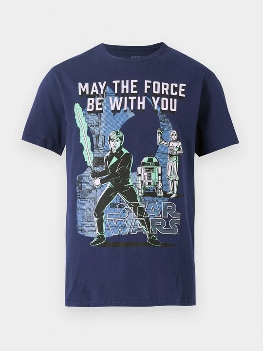 Foto van product T-shirt print Star Wars donkerblauw