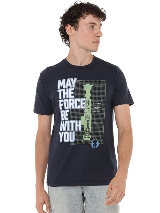 Foto van product T-shirt print Star Wars donkerblauw