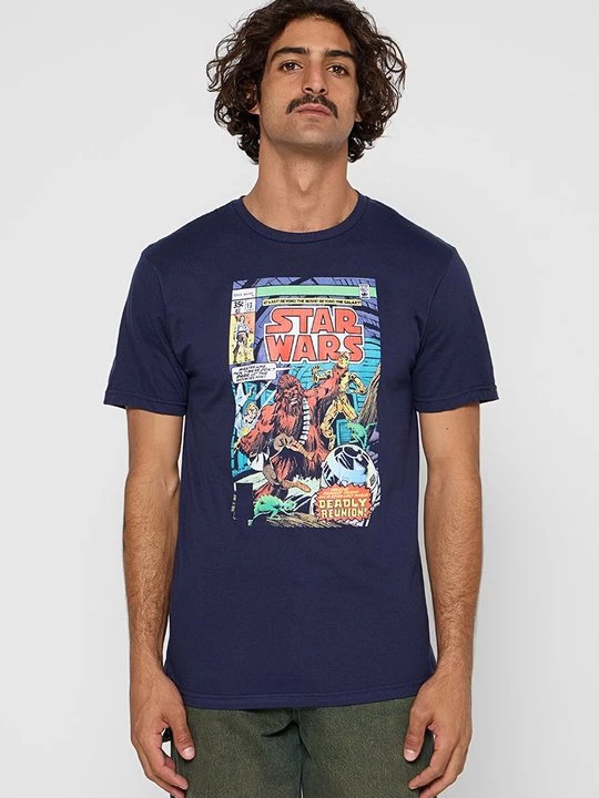 Foto van product T-shirt print Star Wars donkerblauw