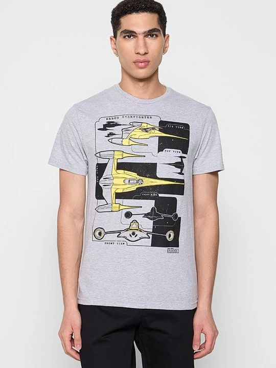 Foto van product T-shirt print Star Wars grijs