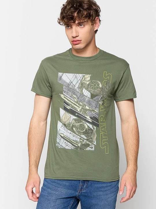 Foto van product T-shirt print Star Wars groen