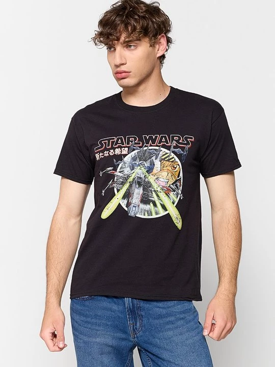 Foto van product T-shirt print Star Wars zwart