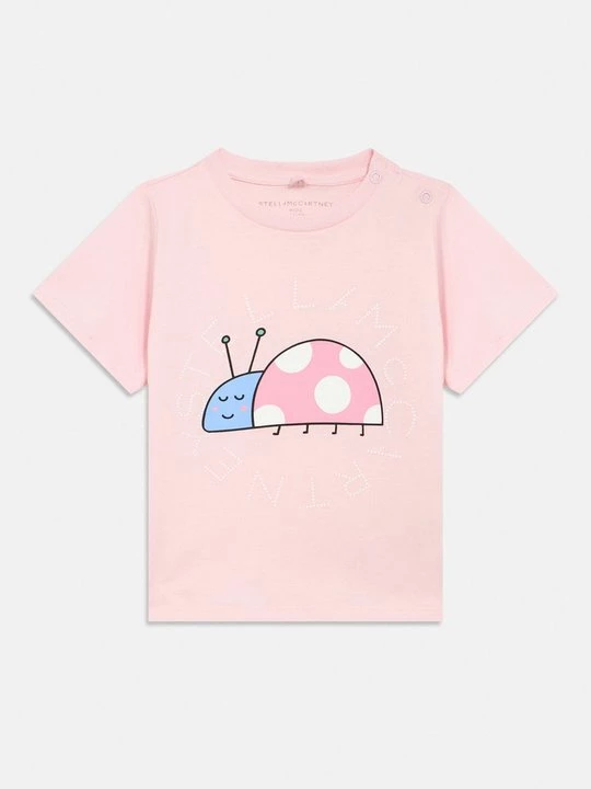 Foto van product T-shirt print Stella McCartney donkerroze