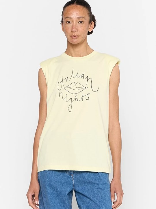 Foto van product T-shirt print Stella Nova geel