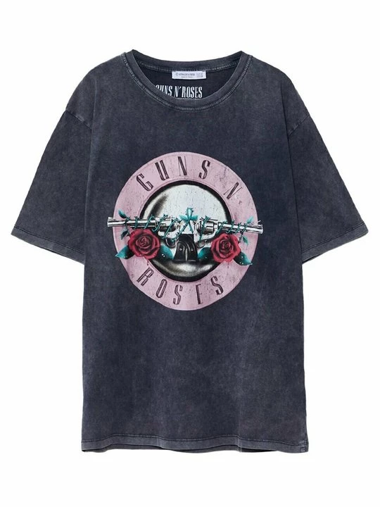 Foto van product T-shirt print Stradivarius donkergrijs