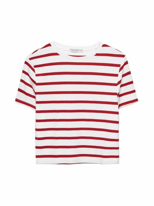 Foto van product T-shirt print Stradivarius rood