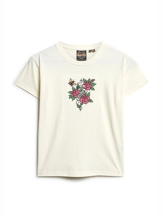 Foto van product T-shirt print Superdry crème