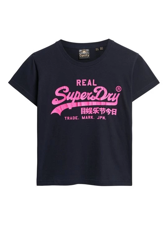 Foto van product T-shirt print Superdry donkerblauw
