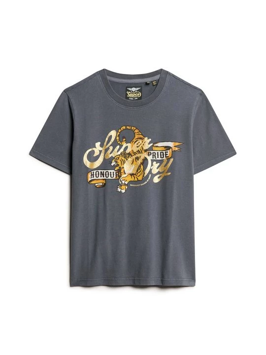Foto van product T-shirt print Superdry donkergrijs