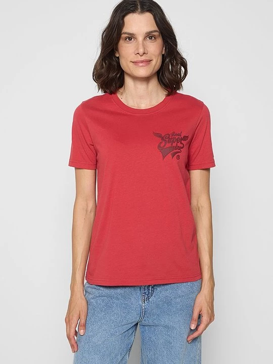 Foto van product T-shirt print Superdry donkerrood