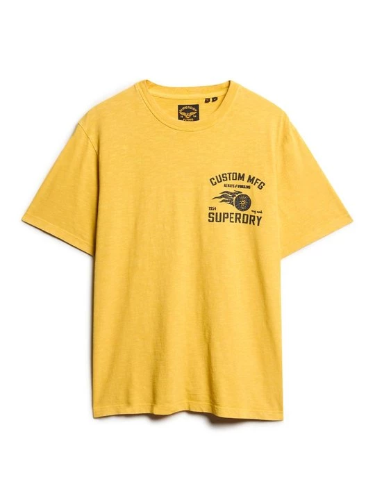 Foto van product T-shirt print Superdry geel