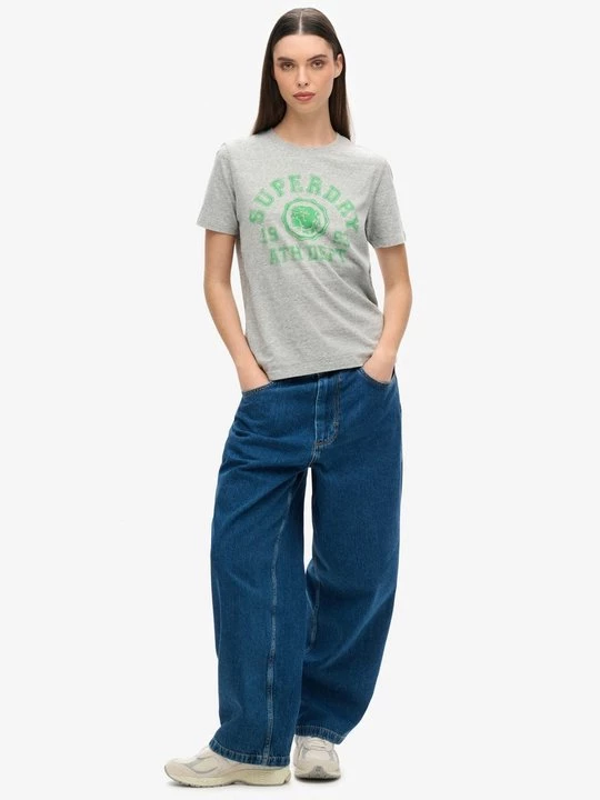 Foto van product T-shirt print Superdry grijs gemêleerd