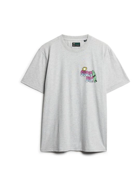 Foto van product T-shirt print Superdry lichtgrijs