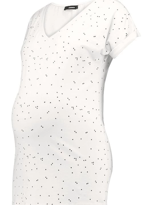 Foto van product T-shirt print Supermom crème