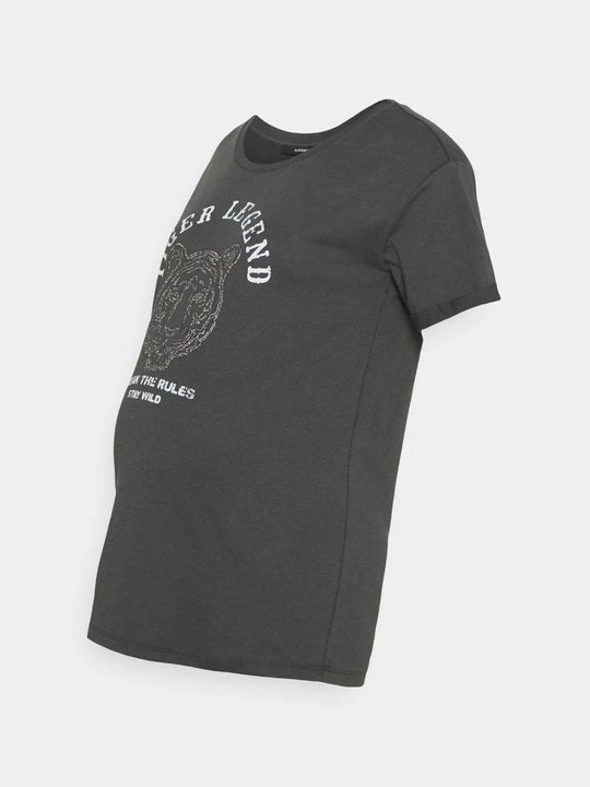 Foto van product T-shirt print Supermom donkergrijs