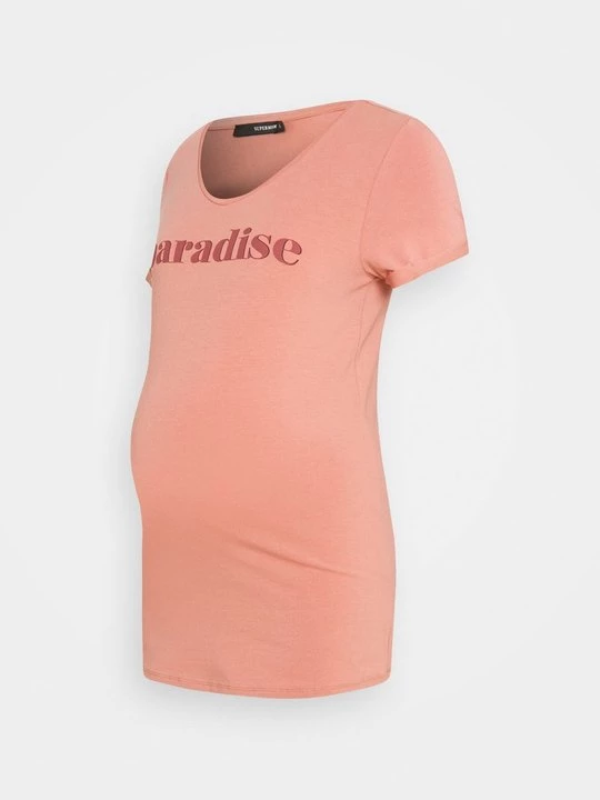 Foto van product T-shirt print Supermom donkerroze