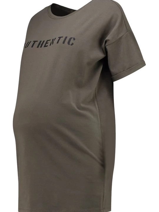 Foto van product T-shirt print Supermom kaki