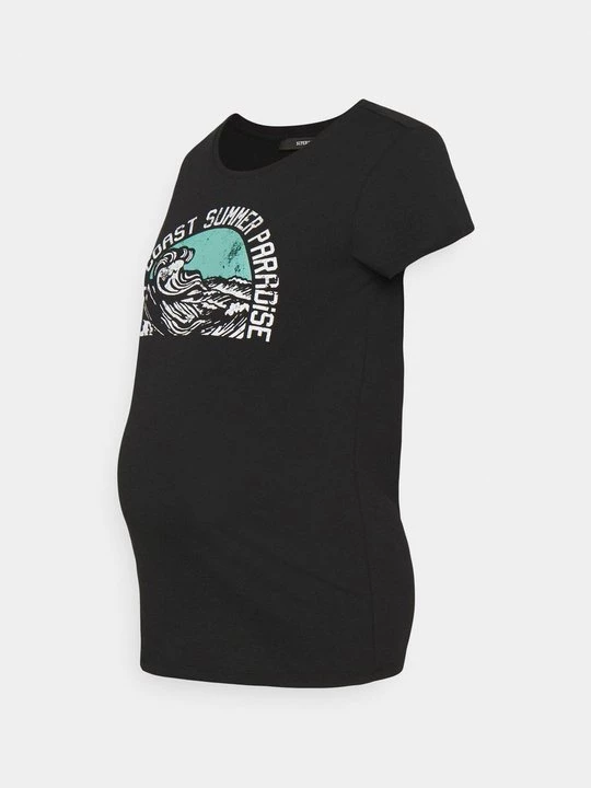 Foto van product T-shirt print Supermom zwart