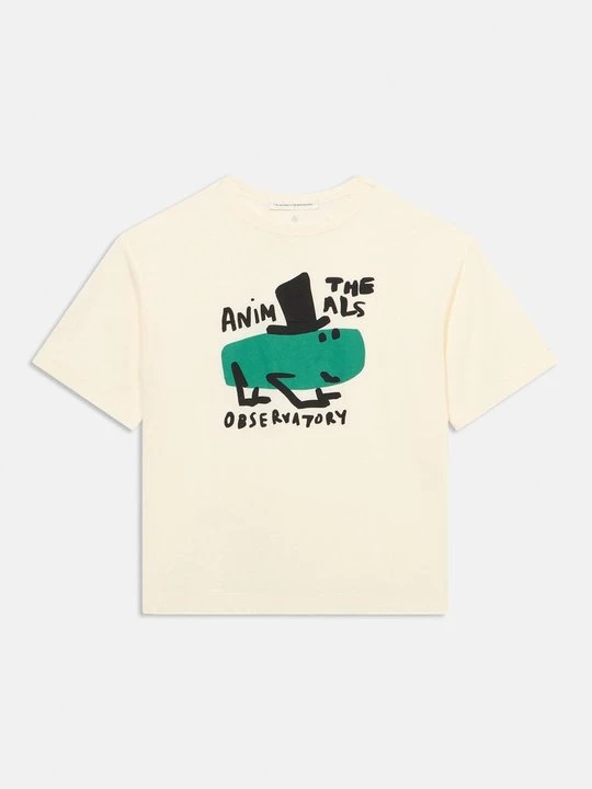 Foto van product T-shirt print THE ANIMALS OBSERVATORY wit