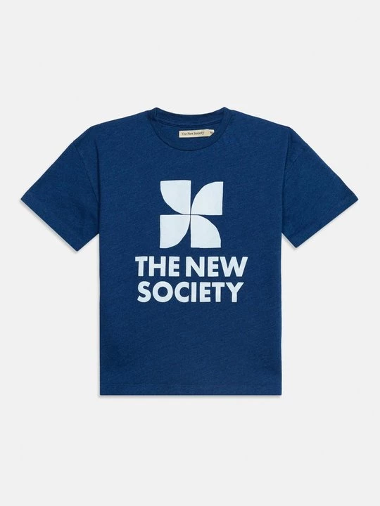 Foto van product T-shirt print The New Society blauw