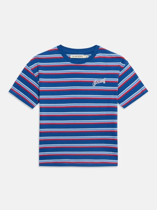 Foto van product T-shirt print The New Society blauw