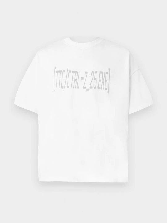 Foto van product T-shirt print The Tracksuit Club wit
