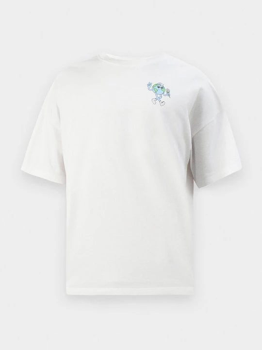Foto van product T-shirt print The Tracksuit Club wit