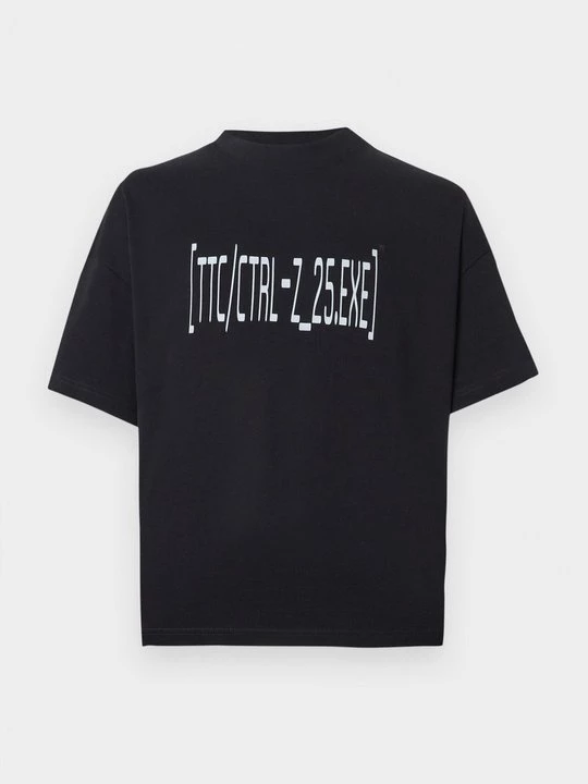Foto van product T-shirt print The Tracksuit Club zwart