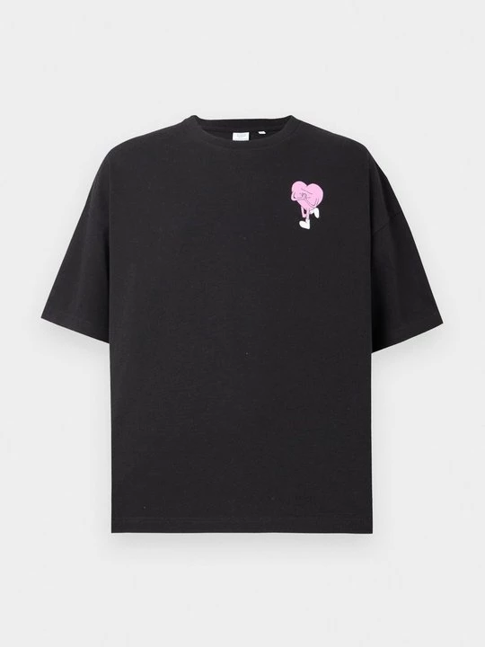 Foto van product T-shirt print The Tracksuit Club zwart