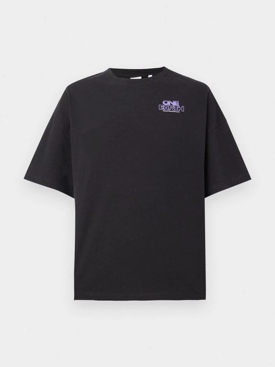 Foto van product T-shirt print The Tracksuit Club zwart
