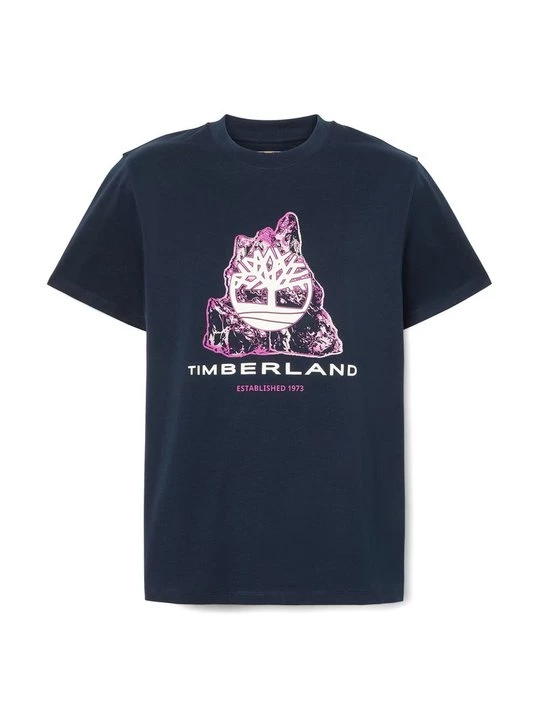 Foto van product T-shirt print Timberland donkerblauw